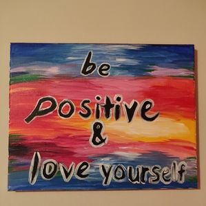 Sunset Motivational Acrylic Canvas Painting